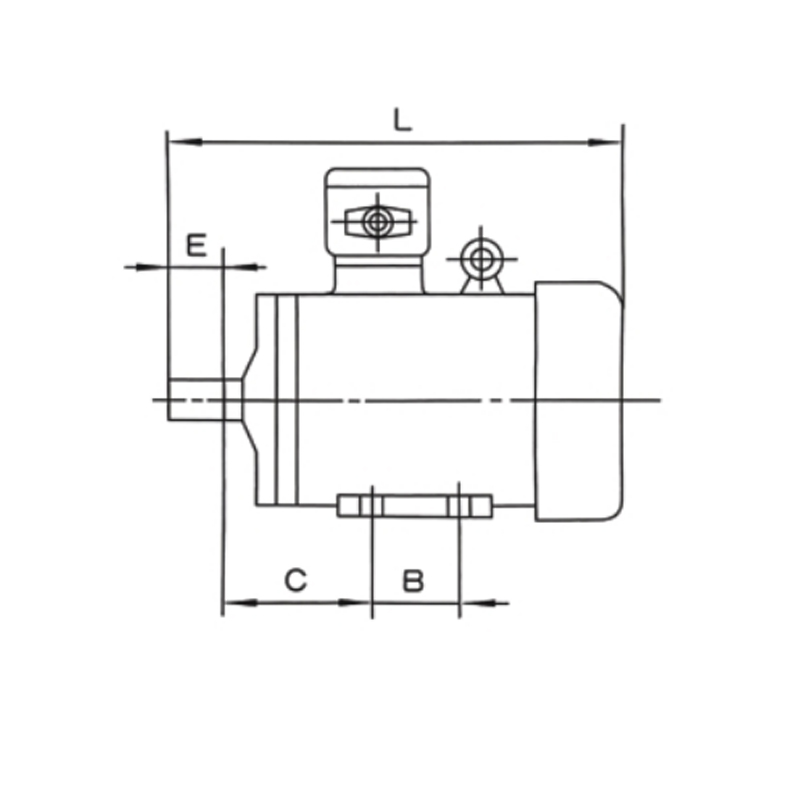 機(jī)座帶底腳、端蓋上無凸緣的電動(dòng)機(jī)(B3)